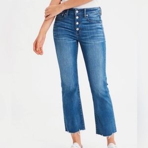 American Eagle | Super Stretch X High Waisted Crop Flare Jeans Women's Size 12